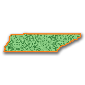 The 16th State Orange Topo Sticker - surf tennessee tennessee shirts